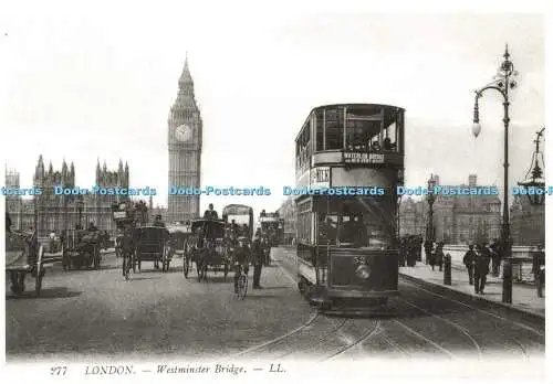 D163369 London. Westminster Bridge. LL. 277. Mayfair Karten aus London. Vintage Po