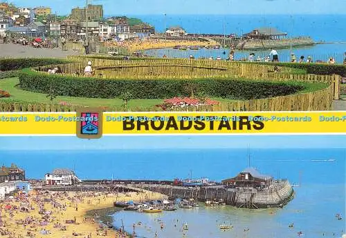 D163456 Broadstairs. Garten und Promenade. Elgate Postkarten. Multi View