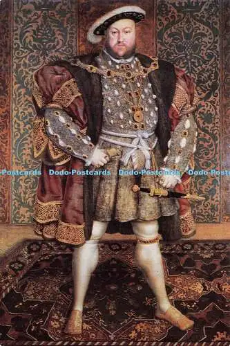 D167780 Schloss Belvoir. Porträt Heinrichs VIII. Von Holbein. English Life Publica