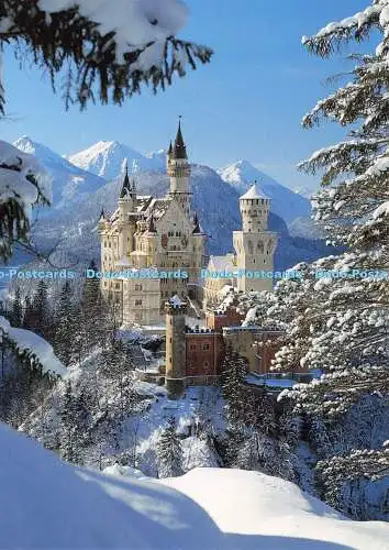 D167822 Deutschland. Schloss Neuschwanstein. König Ludwig II. Fotostudio Verlag Kienb