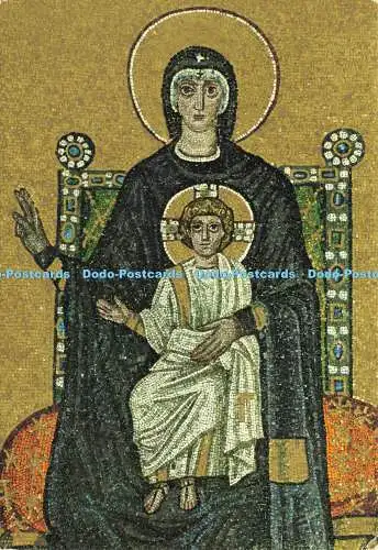 D167880 Ravenna. Basilika Neu S. Apollinaris. Unsere Liebe Frau auf dem Thron mit t