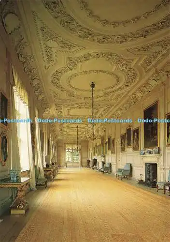 D167891 Derbyshire. Sudbury Hall. The Long Gallery. Larkfield Postkarten. Andrew