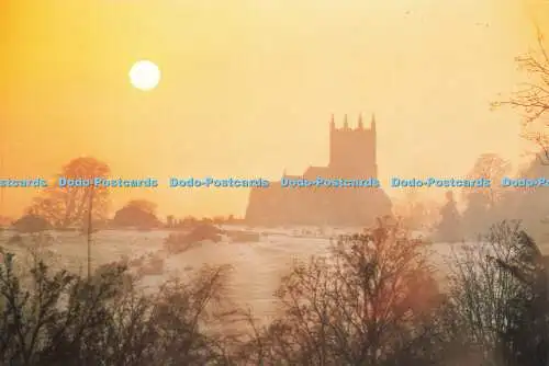 D180019 Hanbury Church. Winter Sonnenuntergang. Graham. Max Harper