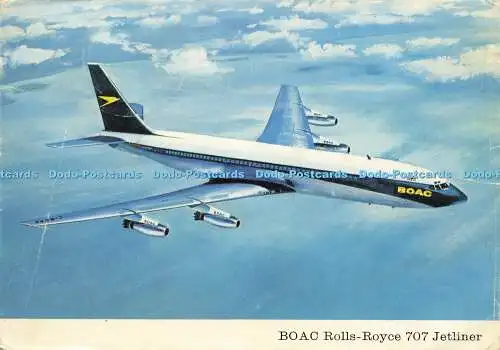 D180087 BOAC Rolls Royce 707 Jetliner. Boeing Airlines Company