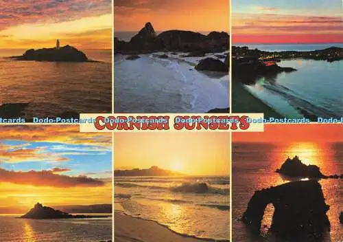 D180280 Cornish Sunsets. Godrevy Leuchtturm. Kynance Cove und St. Ives. John Hin