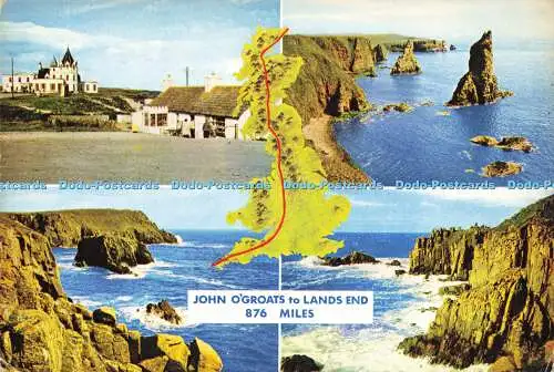 D180289 John O Groats bis Lands End. 876 Meilen. J. Arthur Dixon. Multi View