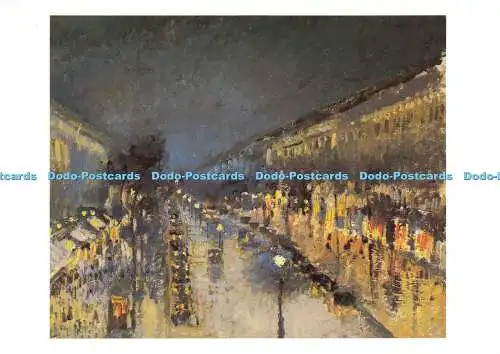 D180294 Der Boulevard Montmartre bei Nacht. Nationalgalerie. Camille Pissarro. 2