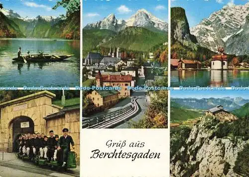 D181955 Gruss aus Berchtesgaden. Königssee v. Malerwinkel. Ernst Baumann. Multi