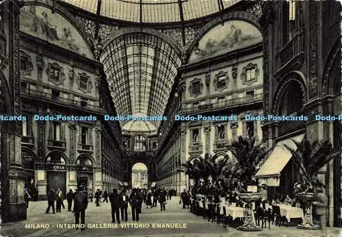 D182035 Milano. Interno Galleria Vittorio Emanuele. T. E. L. Stab Grafico Cesare