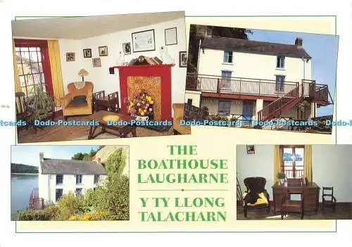 D182042 Das Bootshaus Laugharne. Pembrokeshire Eye Postkarten. Haven Colourprint.