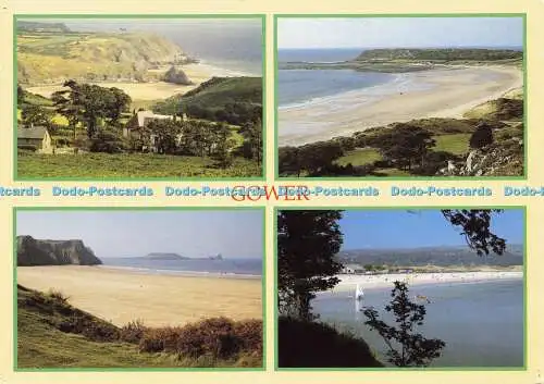 D182082 Gower. Oxwich Beach. Richter. C. 8134. Multi View