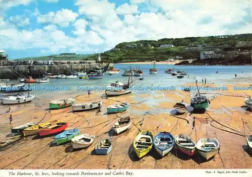 D182084 St. Ives. Der Hafen. Blick nach Porthminster und Carbis Bay. John