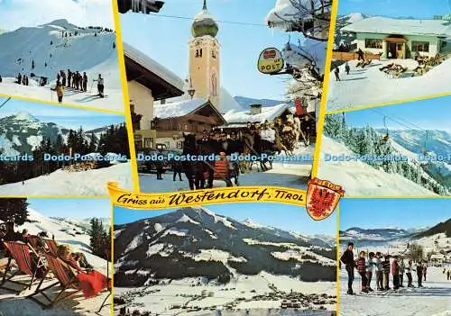 D182152 Gruss aus Westendorf. Tirol. Skiparadies im Brixental. Alfred Grundler.