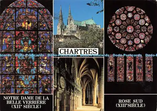 D180642 Chartres. Rose Sud. Houvet. Multi View