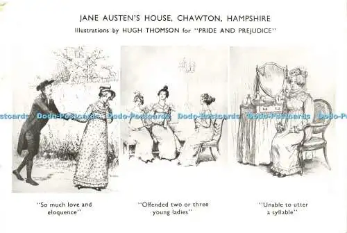 D182305 Hampshire. Jane Austen House. Chawton. Hugh Thomson. Stolz und Vorurteil