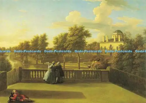 D182365 Chiswick House. Blick von der Cascade Terrace von George Lambert. English Her