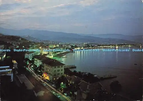 D180861 Diano Marina. Panorama bei Nacht. Rivier Vision. Grafiche Biondetti