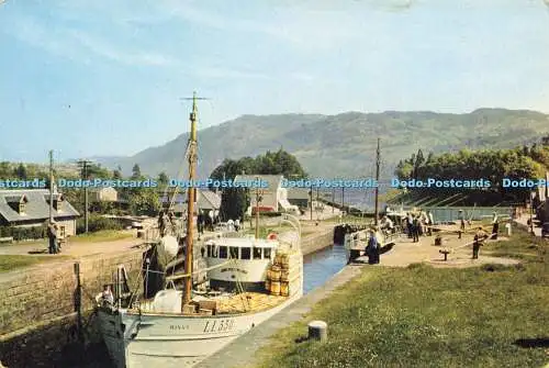D180937 Inverness Shire. Der Kaledonische Kanal bei Fort Augustus. J. Arthur Dixon