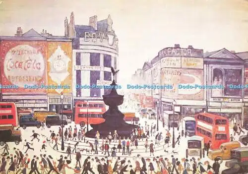 D182743 Privatsammlung. Piccadilly Circus. L. S. Lowry. The Medici Society