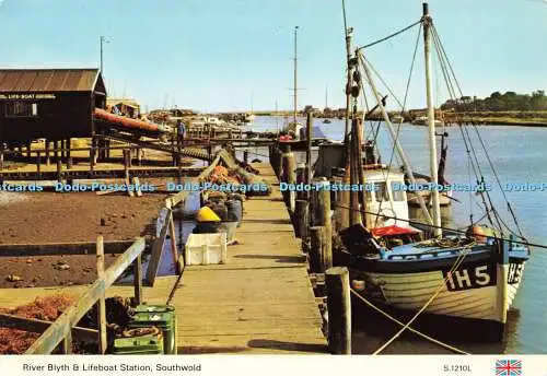 D181243 Southwold. River Blyth und Rettungsbootstation. E. T. W. Dennis