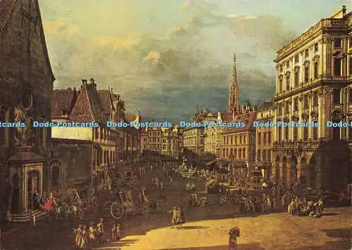 D181291 Wien. Kunsthistorisches Museum. Der Mehlmarkt von Bernardo. Bellotto Dose