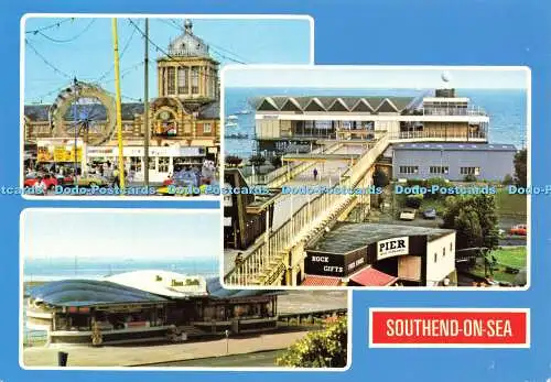 D184305 Southend on Sea. Der Pier. Der Kursaal. Die drei Schalen. E. T. W. Denni