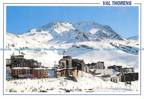 D184375 Val Thorens. Savoie. Frankreich. La Station Face au Massif de Peclet Polset.