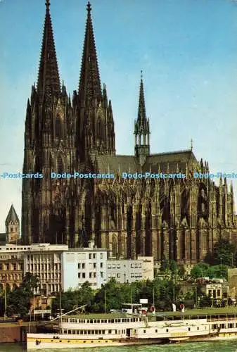 D186093 Köln am Rhein. Der Dom mit Rheinufer. Gerhard Ludwig. 1964