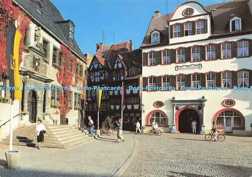 D182951 Quedlinburg. Haus Grunhagen und Rathaus am Markt. Dieter Heitefuss Braun