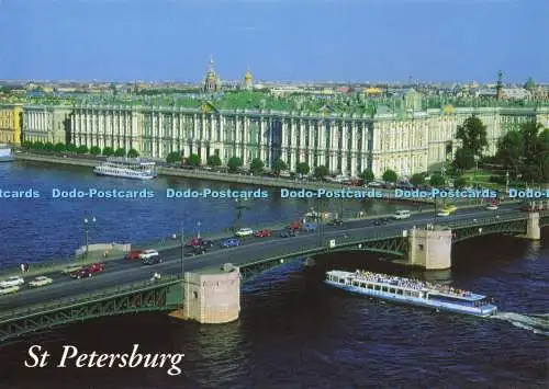 D184475 St. Petersburg. Die Palastbrücke. Blick auf den Winterpalast. Alpha colo