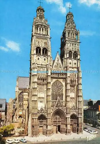 D186233 Touren. La Facade de la Cathedrale Saint Gatien. XIII au XVI Siecle. Avec