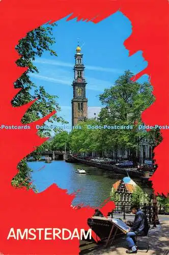 D184547 Amsterdam. Holland. Die Westerkerk. Westkirche. Gebr. Spanjersberg. Eur