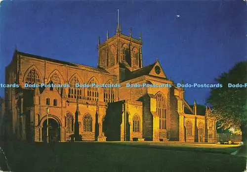 D181572 Sherborne. Dorset. Sherborne Abbey Flutlicht. Gordon Fraser Gallery. Davi