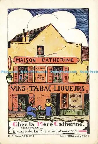 D186301 Maison Catherine. Vins. Tabac. Lieueurs. Chez la Mere Catherine