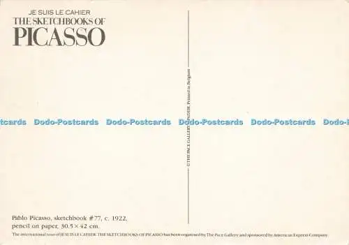 D181634 Je Suis Le Cahier Die Skizzenbücher Picassos. Pablo Picasso. Die Seite Ga