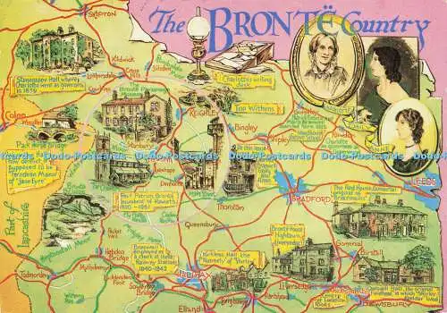 D183228 The Bronte Country. Karte. E. T. W. Dennis. 1998