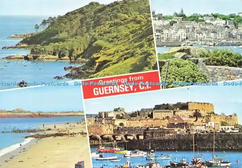 D183235 Grüße aus Guernsey. C.I. Castle Cornet. St. Peter Port. Cobo Bay.