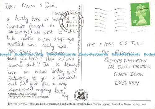 D183241 Clwyd. Schloss Chirk. National Trust. Larkfield Printing Company Limited.