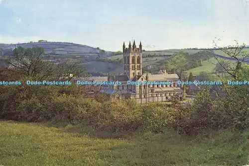 D187878 Buckfast Abbey from the Hills