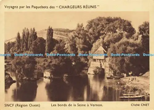 D181722 Voyagez Par les Paquebots des Chargeurs Reunis. Les Bords de la Seine a