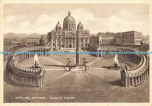 D181735 Citta Del Vaticano. Piazza D. Pietro. Stab Grafico Cesare Capello
