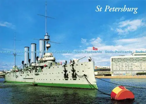 D181769 St. Petersburg. Der Cruiser Aurora. Farbe Alfa. P. Demidov