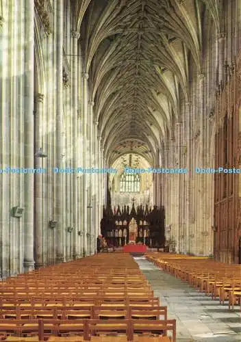 D184817 Winchester Cathedral. Das Kirchenschiff. Topische Presse. Pitkin Bild Postkarte