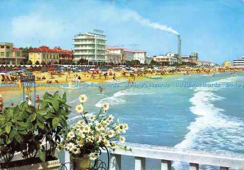 D183394 Senigallia. Der Strand vom Pier aus gesehen. Aguzzi Giuseppe. C. G. Trimbol