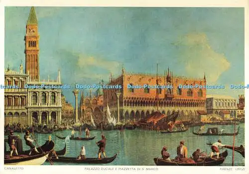 D188094 Firenze. Uffizien. Palazzo Ducale e Piazzetta di S. Marco. Canaletto. G. G