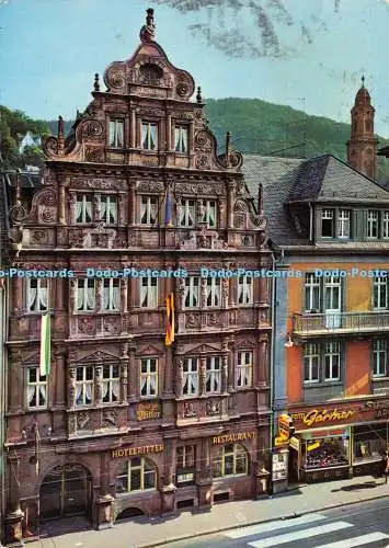 D186641 Heidelberg. Die prächtige Fassade des Hotels zum Ritter. F. Gartner.