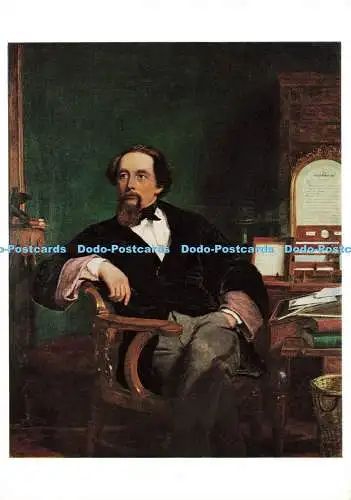 D186745 Charles Dickens in seinem Arbeitszimmer im Tavistock House. Victoria und Albert Mus