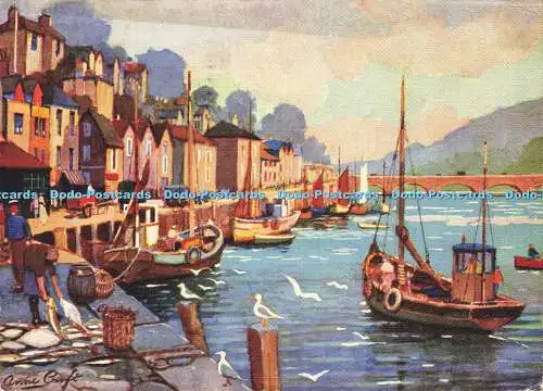 D189874 Looe. Der Hafen. A. Vivian Mansell. Serie 101. Anne Croft. 1938