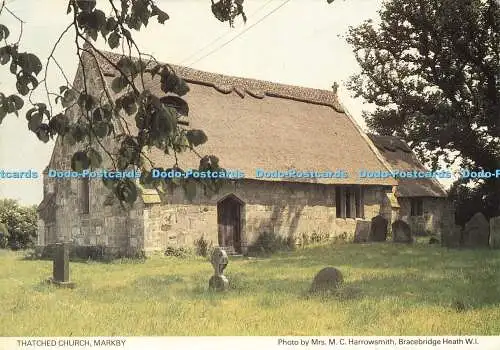 D183641 Markby. Reetgedeckte Kirche. Lincolnshire North. Lincolnshire South und Humb