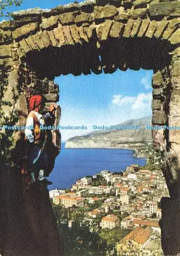 D186799 Sorrent. Panorama e Rudere Caratteristico und charakteristische Ruinen. Vin
